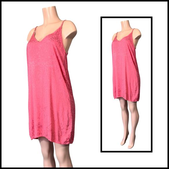 Nation LTD Penelope V Back Slip Dress in Pink SZ M $179 - Picture 9 of 11